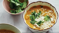 Roasted Sweet Potato, Pumpkin & Lentil Soup